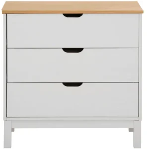 Crotone Byrå 76x39 cm 3 Lådor Vit - Förvaring Beställ idag