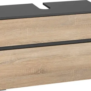 Nedsatt pris Hudnall Tvättställsskåp 80x35 cm Antracit/Vit - Förvaring