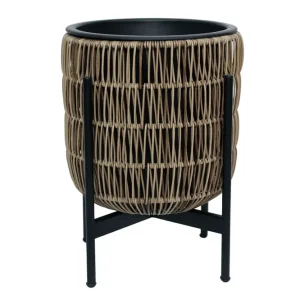 Wicker Blomkruka på stativ 30x30xH38 cm Ljusbrun - Inredning Populär