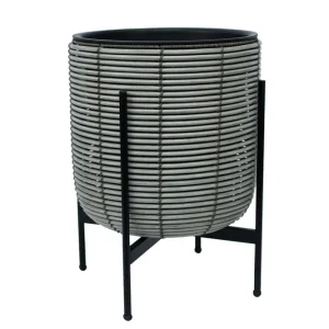 Kampanj Wicker Blomkruka på stativ 38x38xH49 cm Grå - Inredning