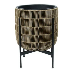 Extra rabatt Wicker Blomkruka på stativ 38x38xH49 cm Ljusbrun - Inredning