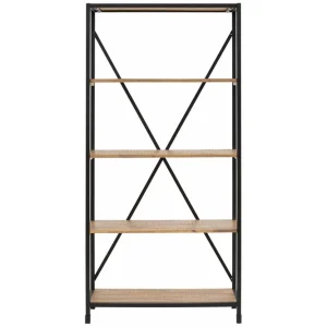 Loft24 Bokhylla Saigon 90x190 cm Flerfärgad|Akacia|Metall - Förvaring Nedsatt pris
