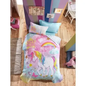 Cotton Box Four Seasons Bäddset Barn 4-dels Ranforce Mint/Rosa/Multi - Textil & mattor Trygg betalning