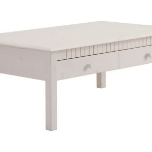 Köp nu Loft24 Kersey Soffbord 110 cm Vit - Möbler