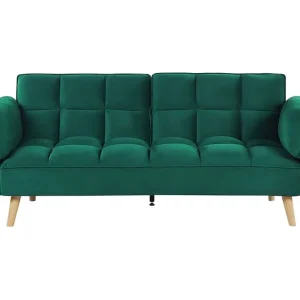 Asaby 3-sits Bäddsoffa Sammet/Grön - Möbler Begränsad tid
