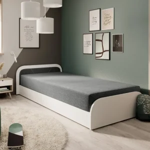 Billig Mayuri Sängpaket Förvaringssäng 90x180 cm Vit - Möbler