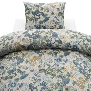Påslakanset Enkelsäng 2-Dels Blombacken Blå - Textil & mattor Endast denna vecka