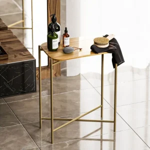 Billigare Mamta Soffbord 40 cm Guld/Natural - Möbler