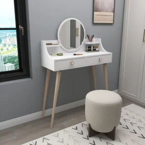 Mamt Sminkbord 90 cm Vit - Möbler Populärt val
