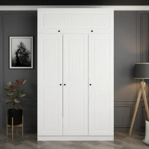 Rabatter Minar Garderob 135 cm Vit - Förvaring