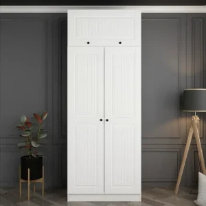 Fruitland Garderob 90 cm Vit - Förvaring Extra rabatt
