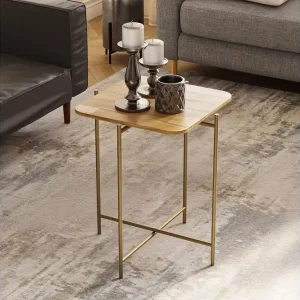 Mamta Soffbord 46 cm Guld/Natural - Möbler Nedsatt pris