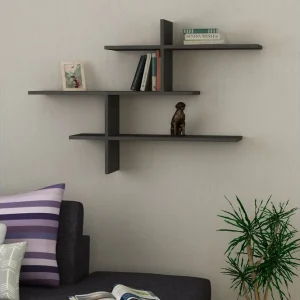 Fynd Glenure Vägghylla 123 cm Antracit - Förvaring