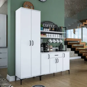 Endast denna vecka Manorma Highboard Vit - Förvaring