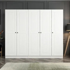 Billigare Fruitland Garderob 225 cm Vit - Förvaring