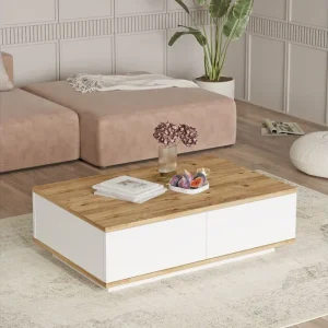 Lägg i varukorgen Najar Soffbord 90 cm Brun/Vit - Möbler
