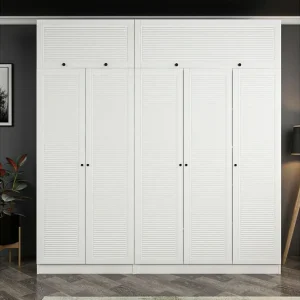 Begränsad tid Fruitland Garderob 225 cm Vit - Förvaring