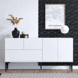 Glise Konsollbord 150 cm Svart/Vit - Förvaring Fynd