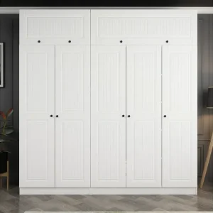 Fruitland Garderob 225 cm Vit - Förvaring Sista chansen