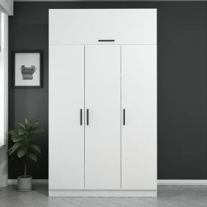 Begränsad tid Fruitland Garderob 135 cm Vit - Förvaring
