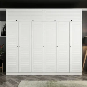 Endast denna vecka Fruitland Garderob 270 cm Vit - Förvaring