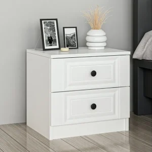Fruitland Sängbord 54 cm Vit - Möbler Nedsatt pris