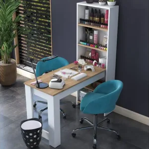 Erbjudandepris Patwal Sminkbord 120 cm Valnöt/Vit - Möbler