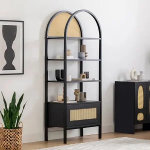 Billig Makwana Bokhylla 76 cm Svart - Förvaring