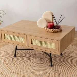 Handla nu Makwana Soffbord 90 cm Natural - Möbler