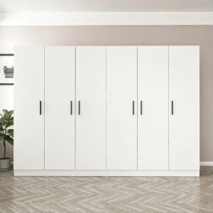 Fruitland Garderob 270 cm Vit - Förvaring Begränsat erbjudande