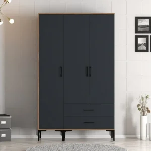 Kumsal Garderob 120 cm Antracit - Förvaring Begränsat erbjudande