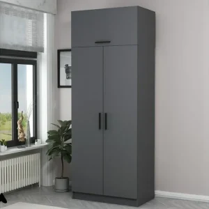 Fruitland Garderob 90 cm Antracit - Förvaring Kundfavorit
