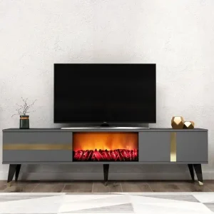 Extra rabatt Vania Tv-bänk 150 cm Guld - Möbler