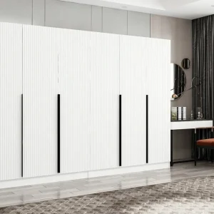 Bästa pris Fruitland Garderob 270 cm Vit - Förvaring