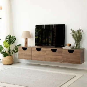 Utförsäljning Khalidur Tv-bänk 180 cm Valnöt - Möbler