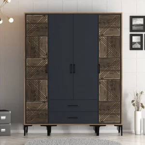 Kumsal Garderob 160 cm Antracit - Förvaring Sista chansen