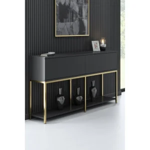 Köp online Dorlord Konsollbord 150 cm Grå/Guld - Möbler