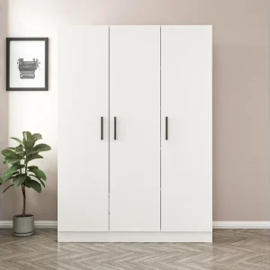 Rabatt Fruitland Garderob 135 cm Vit - Förvaring
