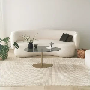 Svanabyn Soffbord 90 cm Grå/Guld - Möbler Sänkt pris