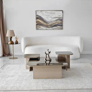 Bästa pris Moosonee Soffbord 80 cm Beige - Möbler