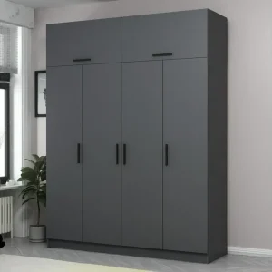 Sista chansen Fruitland Garderob 180 cm Antracit - Förvaring