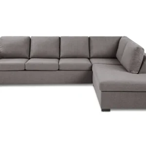 Basic Home Crazy Limited Edition 4-sits Högervänd L-formad Schäslongsoffa i Tyg Grå - Möbler Trygg betalning