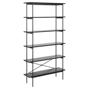 Rabatt Mehoopany Bokhylla 172 cm Svart - Förvaring