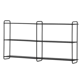 Venture Home Lyon Tallrikshylla 122x18 cm Svart - Förvaring Säker betalning