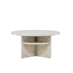 Fri frakt Venture Home Ålesund Runt Travertin Soffbord 85 cm Beige - Möbler