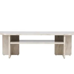 Venture Home Ålesund Travertin Tv-bänk 140x40 cm Beige - Möbler Fynd
