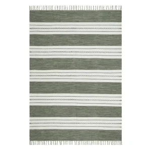 KM Home Sund Bomullsmatta 200x300 cm Rektangulär Grön - Textil & mattor Rabatter