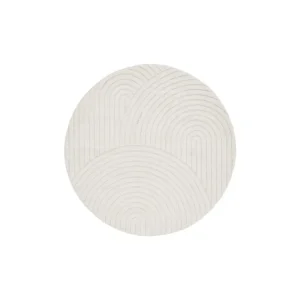 Populärt val KM Home Genova Zen Wiltonmatta 200 cm Rund Vit - Textil & mattor