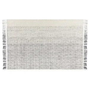 Omerli Ullmatta 140x200 cm Svart/Vit - Textil & mattor risnedsättning