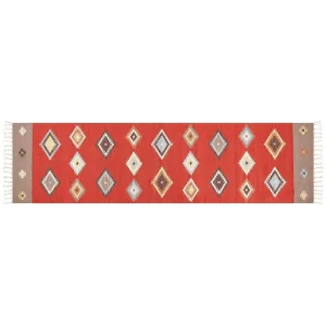 Säker betalning Lorut Kelimmatta 80x300 cm Röd - Textil & mattor